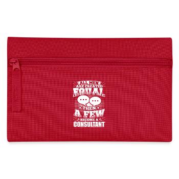 Drôle Consulting Consultant chemise tous les hommes égaux - Trousse - rouge - Devant
