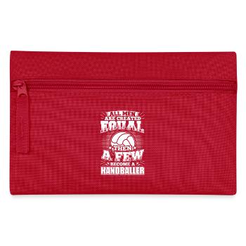 handball drôle de handball chemise tous les hommes égaux - Trousse - rouge - Devant