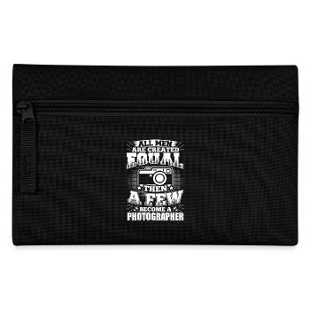 Funny Photographer Shirt All Men Equal - Federtasche - Schwarz - Vorne