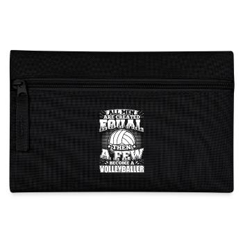 Joueur drôle Volley-ball shirt tous les hommes égaux - Trousse - noir - Devant