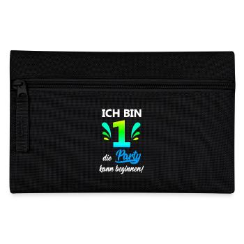 Ich bin 1 Jahr eins Kinder Geburtstag Party witzig - Federtasche - Schwarz - Vorne