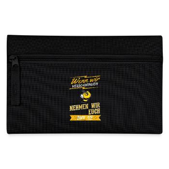 Shirt Geschenk Imker wenn wir verschwinden 05 - Federtasche - Schwarz - Vorne