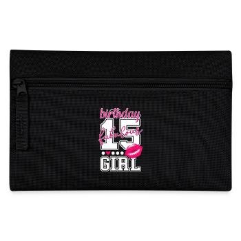 15 Jahre alt, 15. Geburtstag pink Kiss birthday - Federtasche - Schwarz - Vorne