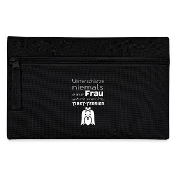 Tibet Terrier - Federtasche - Schwarz - Vorne