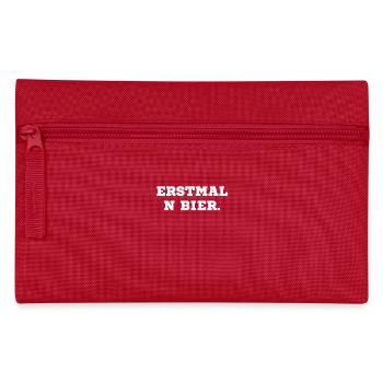 Erstmal n Bier - Federtasche - Rot - Vorne