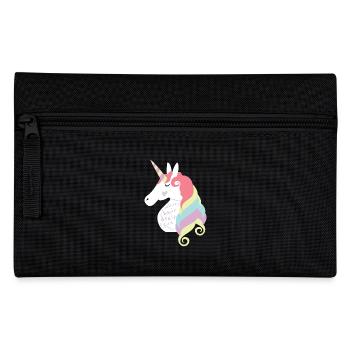 Einhorn Unicorn hair don´t care Geschenk Mädchen - Federtasche - Schwarz - Vorne