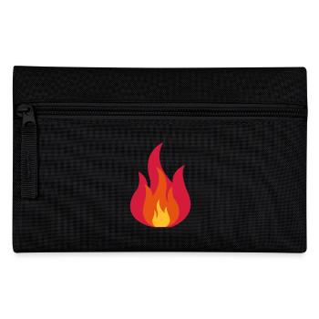 Feuer, Flammen, Fire, Flames - Pencil Case - black - Front