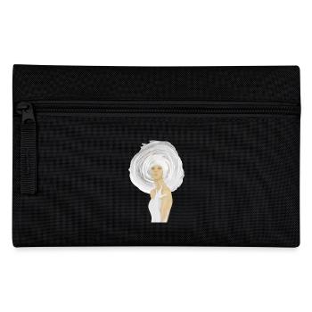 Mujer con sombrero blanco - Federtasche - Schwarz - Vorne
