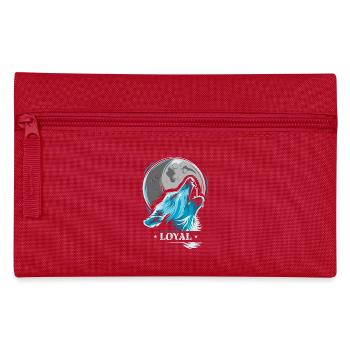 Loup loyal Moon Tee Shirt Wolves Moon Bleu - Trousse - rouge - Devant