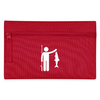 Fishing Angler Sport Fisherman - Pencil Case - red - Front