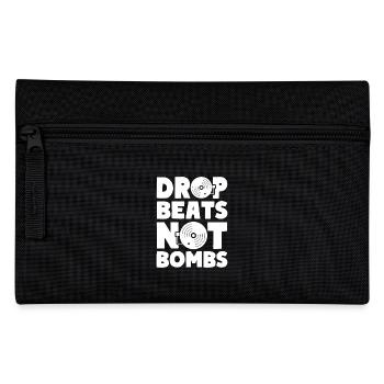 Drop Beats Not Bombs House Techno Music - Pencil Case - black - Front