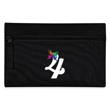 4 Birthday Girl 4 Years Colorful Butterfly - Pencil Case - black - Front
