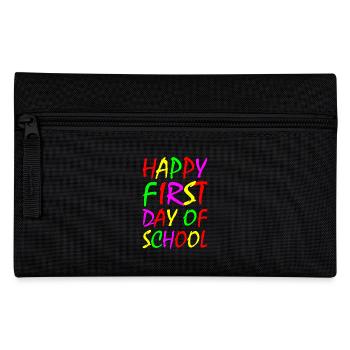Happy First day of school - Pencil Case - black - Front
