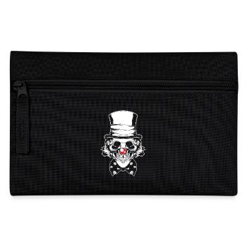 Creepy Clown Skull Head Trick or Treat Halloween - Pencil Case - black - Front