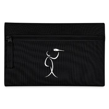 Darts Dart Player Human Dart Modern Abstract - Pencil Case - black - Front
