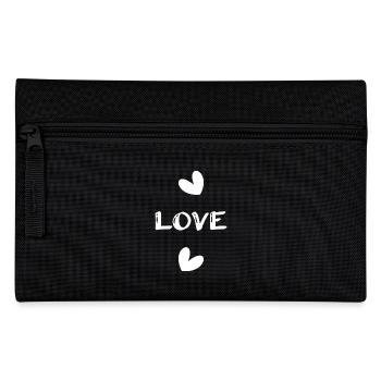 LIEBE. VATERTAG. ALLES GUTE ZUM GEBURTSTAG, PAPA. PAPA. HERZ - Federtasche - Schwarz - Vorne