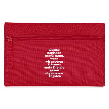 Das gute T-Shirt Wunder beginnen ... - Federtasche - Rot - Vorne