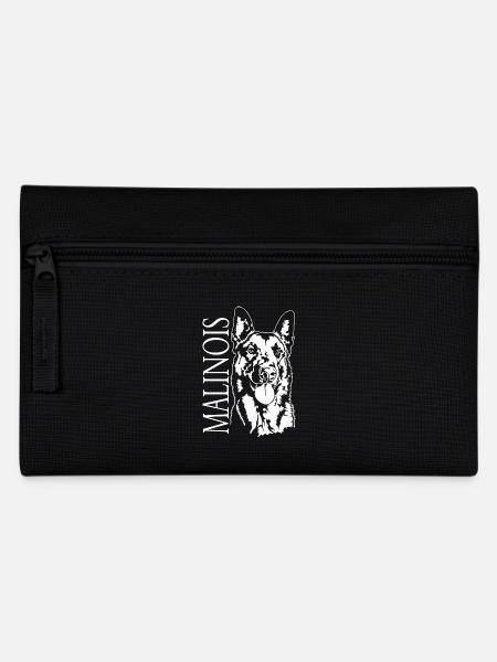 Malinois Portrait Hund Hunde Wilsigns - Federtasche - Schwarz