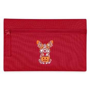 Halloween Dog Wrapped in Bandages - Pencil Case - red - Front