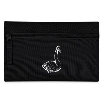 Swan White Duck Bird Goose - Pencil Case - black - Front