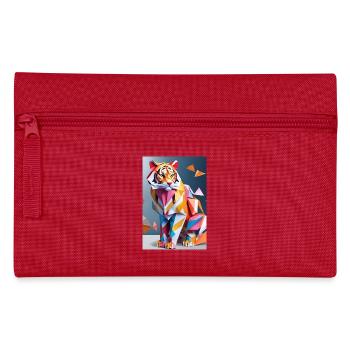 Royal Stripes: Majestic Tiger Unleashed - Pencil Case - red - Front