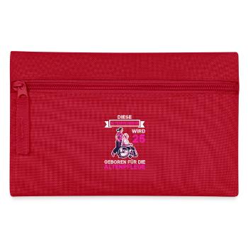 Altenpflegerin 25 Geburtstag Altenpflege 25 Jahre - Federtasche - Rot - Vorne