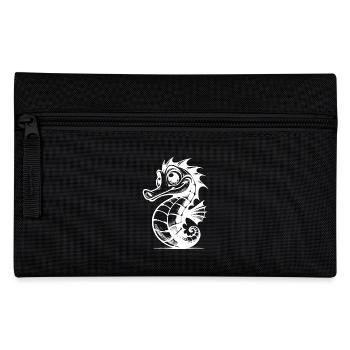 Seepferdchen Kinder Bleistift große Augen Skizze - Federtasche - Schwarz - Vorne