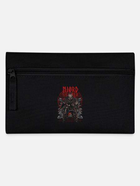 Njørd Fisker - Viking - red - Pencil Case - black