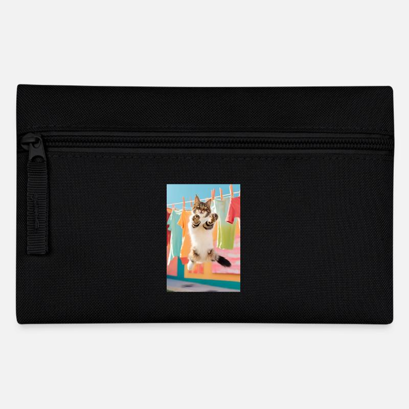 Katzenwäsche - Federtasche - Schwarz