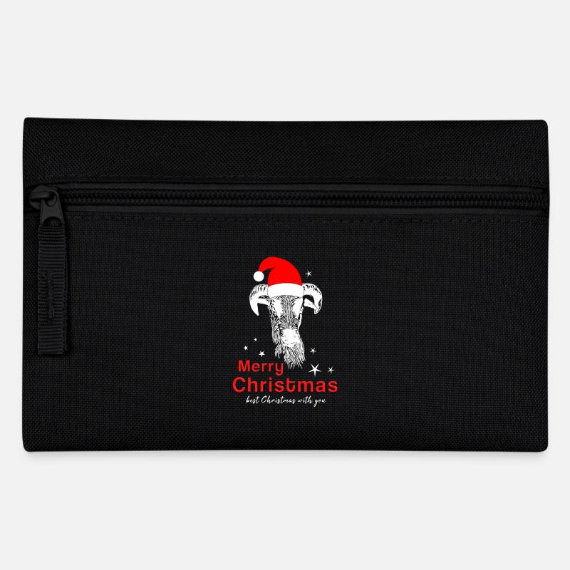 Merry Christmas Schafbock Frohe Weihnachten - Federtasche - Schwarz