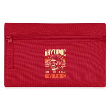 Vintage Rappeur Crâne Égaliseur Révolution Rythmique - Trousse - rouge - Devant