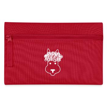 Lama outlines - Pencil Case - red - Front