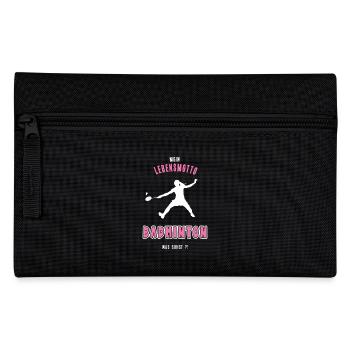 Badminton Badmintonerin Spielerin Badmintonspiel - Federtasche - Schwarz - Vorne