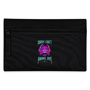 Sorry. Can't. Anime. Bye. futuristic anime girl - Pencil Case - black - Front