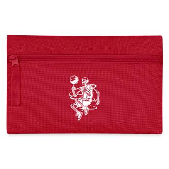 Halloween skeletons playing basketball - Pencil Case - red - Front