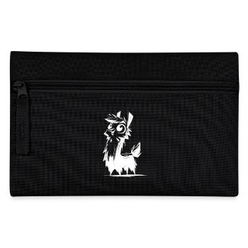Baby Lama Kinder Cartoon Bleistiftskizze - Federtasche - Schwarz - Vorne