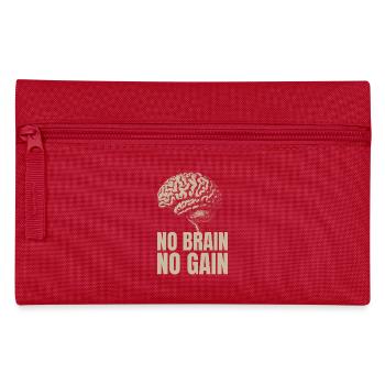 No Brain No Gain - Pencil Case - red - Front