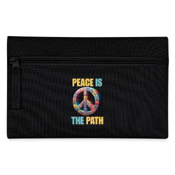 Finding Peace: Peace is the Path Hippie Style - Pencil Case - black - Front