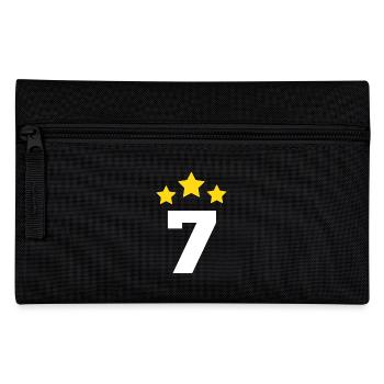 7 Jahre Stern - Geschenk zum 7. Jubiläum - Federtasche - Schwarz - Vorne
