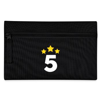 5 Year Star - 5th Anniversary Gift - Pencil Case - black - Front