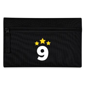 9 Year Star - 9th Anniversary Gift - Pencil Case - black - Front