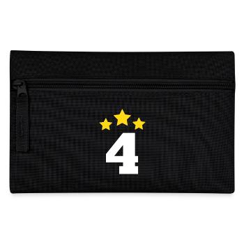 4 Jahre Stern - Geschenk zum 4. Jahrestag - Federtasche - Schwarz - Vorne