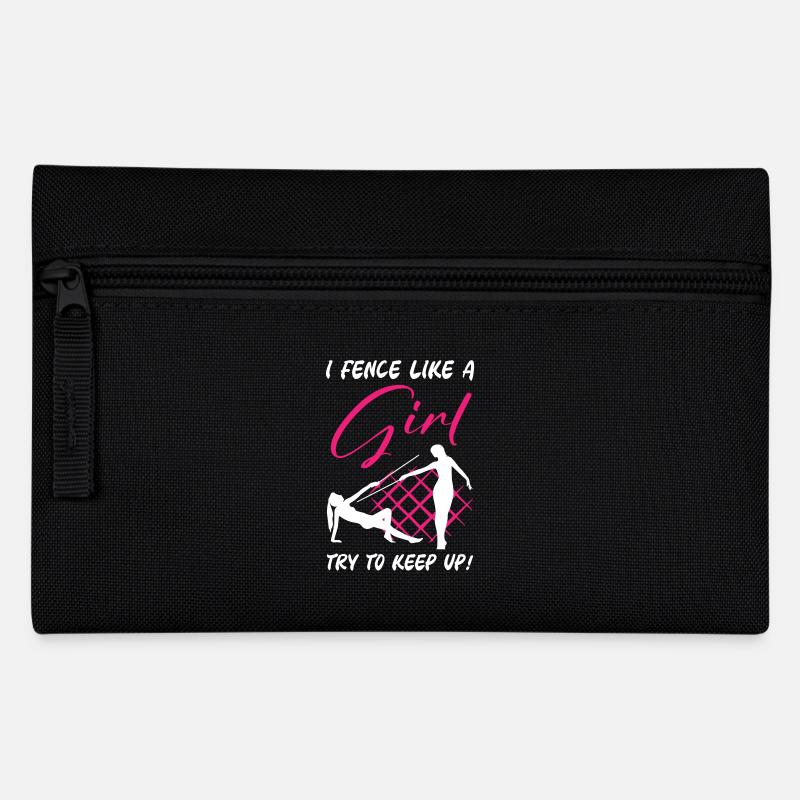 Fencing Girl - Pencil Case - black