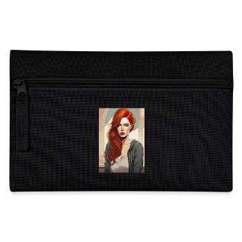 Beautiful Woman Redhead Red Hair - Pencil Case - black - Front
