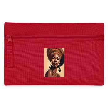 Black beautiful woman Africa - Pencil Case - red - Front