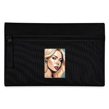 blonde belle femme blonde - Trousse - noir - Devant