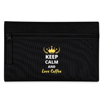 "Keep Calm and Love Coffee" - Coffee Fans - Pencil Case - black - Front