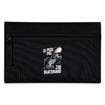 Je peux pas j'ai skateboard - Trousse - noir - Devant