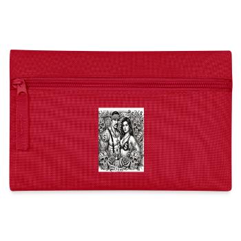Bonnie und Clyde nach Chicano-Art - Federtasche - Rot - Vorne