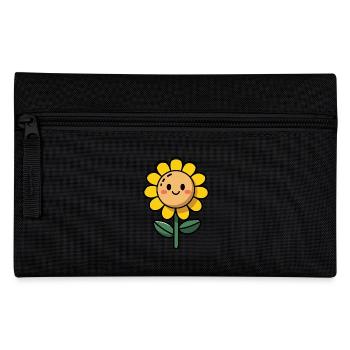 Soft comic book style sunflower flowers - Pencil Case - black - Front